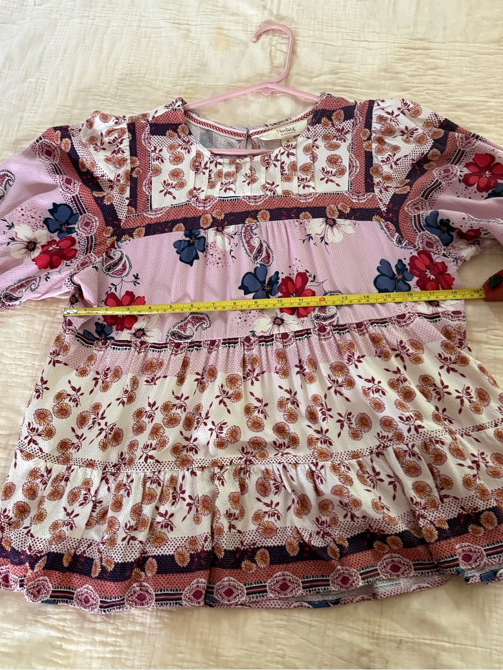 Nurture by Lamaze Pink Floral Patchwork Tunic Top - Picture 4 of 5